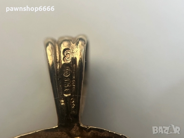 Златен обков 9 карата за монети с диаметър 22мм АНГЛИЯ, снимка 6 - Пръстени - 51662857