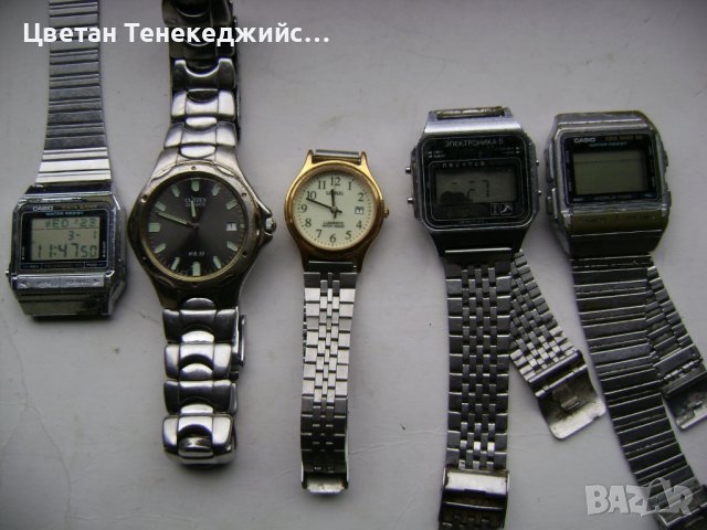 Продавам 5 броя кварцови часовника Casio,Citizen,Lorus