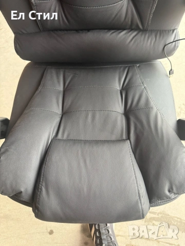 Ергономичен въртящ се офис стол с масаж и поставка за крака, снимка 12 - Столове - 53574056