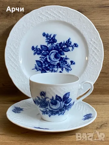 Порцеланов троен сет -Arzberg Echt -Cobalt, снимка 5 - Сервизи - 49793223