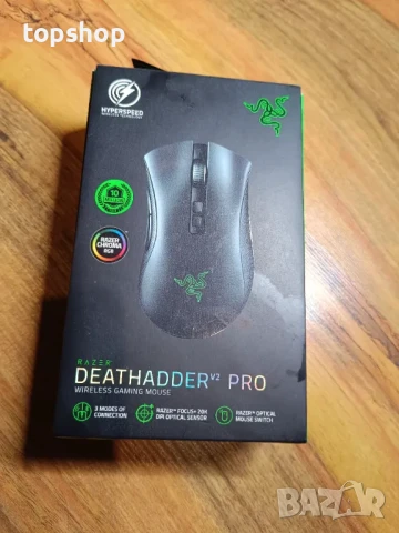 НОВА, ТЕСТВАНА, ПЕРФЕКТНА безжична мишка Gaming Razer DeathAdder V2 Pro, 20K DPI, 2.4GHz..., снимка 10 - Клавиатури и мишки - 50502537