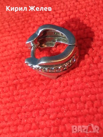 СРЕБЪРНА ВИНТИДЖ АРТ СКЪПОЦЕННА ОБЕЦА СРЕБРО 925 с ФАСЕТИРАНИ ЦИРКОНИ 25831, снимка 2 - Обеци - 35818407