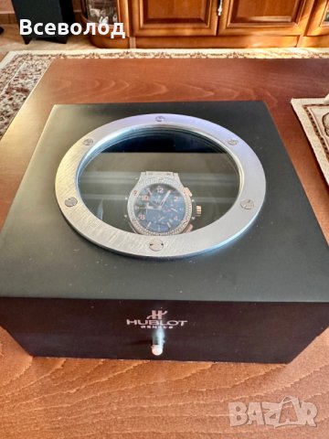 Hublot златен часовник с диаманти, снимка 3 - Мъжки - 18399412