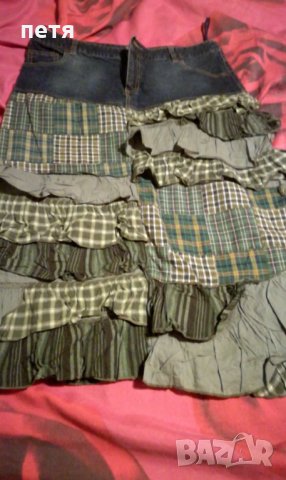 дънкова пола с платки