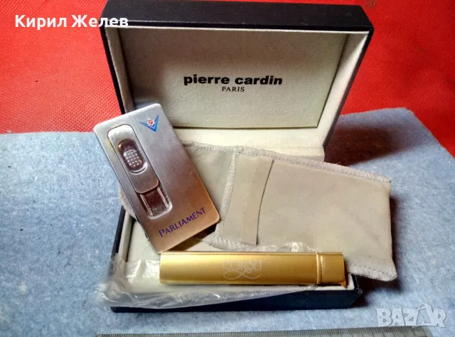 PIERRE CARDIN PARIS ЛУКСОЗНА ЕЛЕКТРОННА ЗАПАЛКА PARLIAMENT с КУТИЯ Бонус ГАЗОВА ЗАПАЛКА CORSET 41034, снимка 3 - Запалки - 47610045