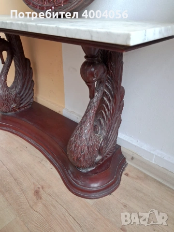 Конзола с огледало, снимка 2 - Антикварни и старинни предмети - 53574048