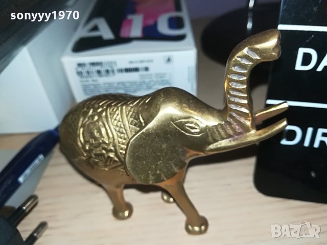 АНТИК-слонче-мед/месинг 10х9х5см, снимка 3 - Колекции - 28845626