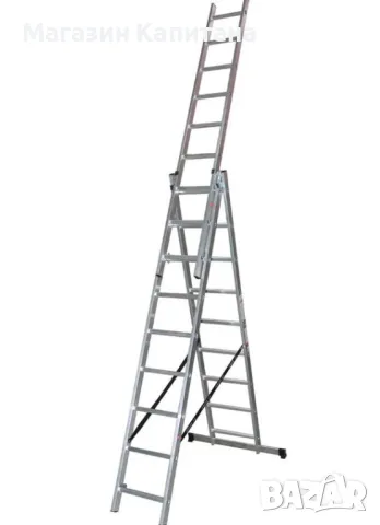Трираменна алуминиева стълба 3х8 и 3х10 стъпала Арон България