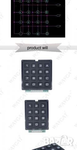 Мембранен кейпад 4х3, снимка 10 - Друга електроника - 39943841