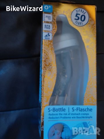 Difrax S-образна бутилка 250ml Natural бебешка бутилка / шише НОВА, снимка 3 - Прибори, съдове, шишета и биберони - 39765773