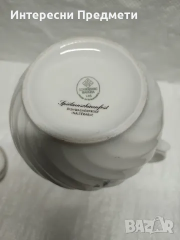 Стар Баварски порцеланов чайник ГФР, снимка 5 - Антикварни и старинни предмети - 50100756