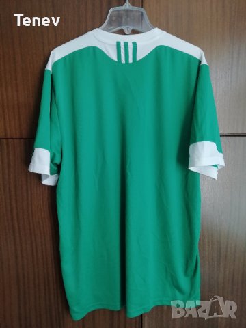 Adidas страхотна зелена оригинална тениска фланелка Адидас размер L, снимка 2 - Тениски - 36989245