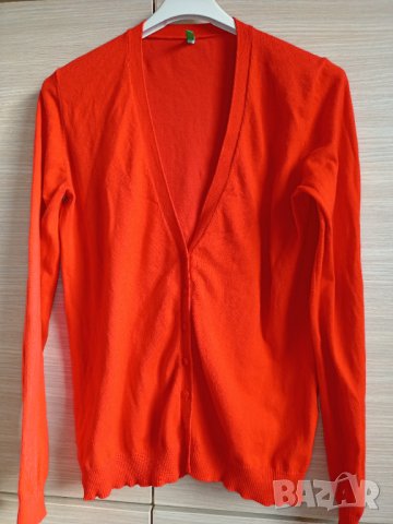 Оранжева жилетка Bennetton L, снимка 1