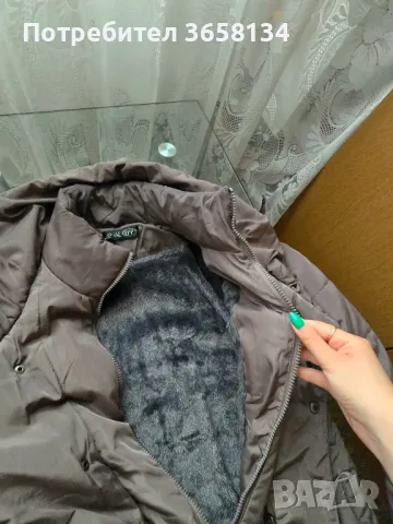 Зимно дамско яке в кафяв цвят, снимка 6 - Якета - 47993115