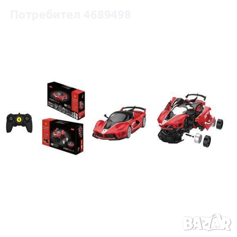 Кола за сглобяване Ferrari FXXK EVO R/C 84 части 1:18