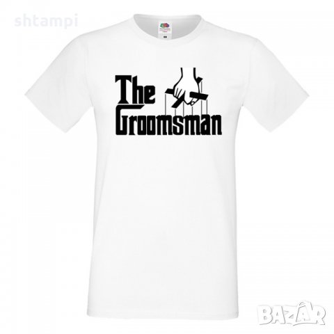 Мъжка тениска за ергенско парти GROOMSMAN godfather, снимка 2 - Тениски - 33018196
