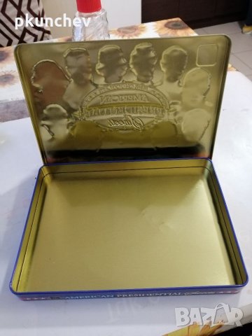 Метална кутия от шоколади с американски президенти, снимка 3 - Колекции - 34643528