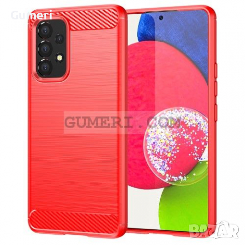 Samsung Galaxy A53 5G Противоударен Силиконов Гръб - Карбон, снимка 8 - Калъфи, кейсове - 36540732