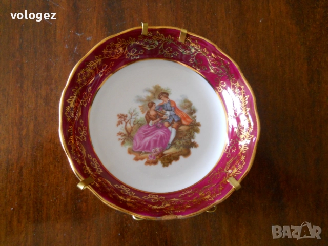 Порцеланови чинийки "Limoges" Франция, снимка 9 - Други ценни предмети - 49272657