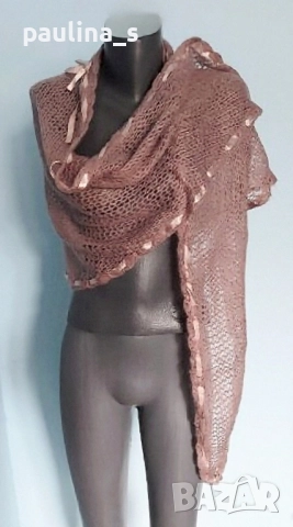 Два броя / Пухкав марков шал, ръчна изработка "Pieces" и "Saint Tropez" , снимка 6 - Шалове - 35511494