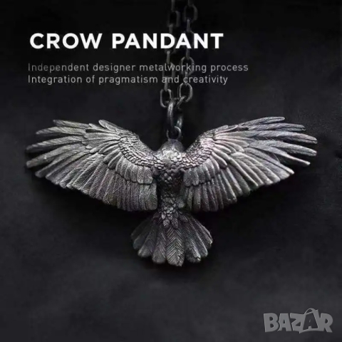 Колие гарван, снимка 2 - Колиета, медальони, синджири - 44885226