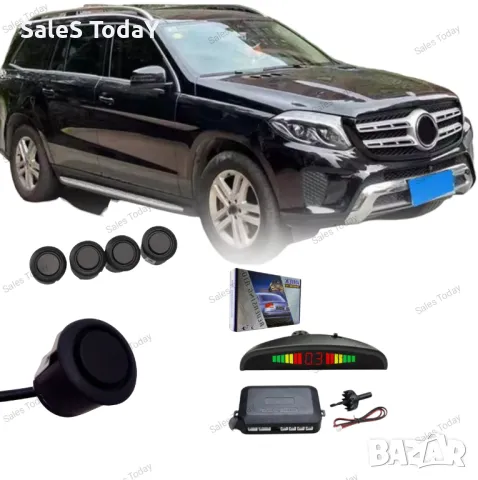 Парктроник с матови датчици, черен мат, 18мм