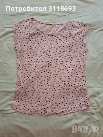 Дамска тениска на сърцица