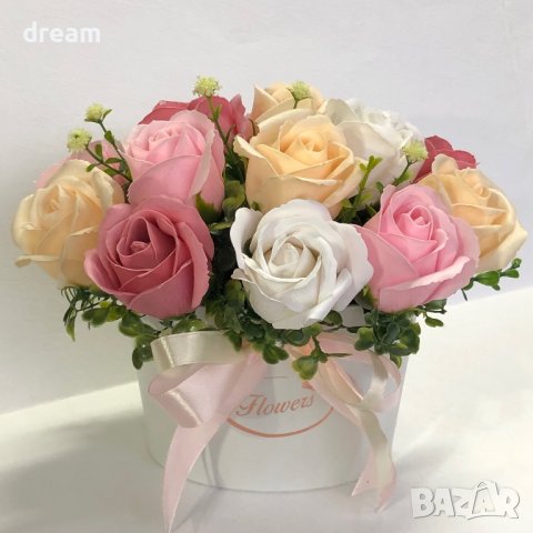 Букет със сапунени рози, снимка 6 - Подаръци за жени - 33178203