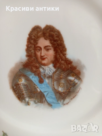 Порцелан чиния Meissen, колекционерска, Philippe d' Orleans , снимка 6 - Антикварни и старинни предмети - 52371878