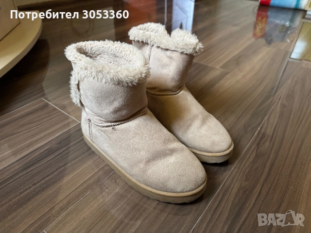 Дамски велурени  ботуши 36 номер, снимка 2 - Дамски ботуши - 51943566