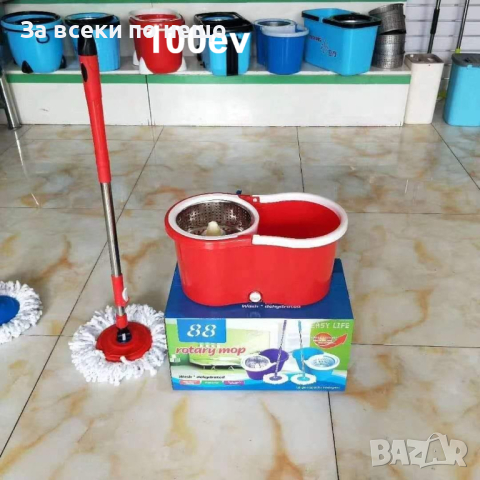 Многофункционална кофа моп центрафуга с 1 резервен моп, снимка 5 - Мопове, кофи, четки и метли - 44906434