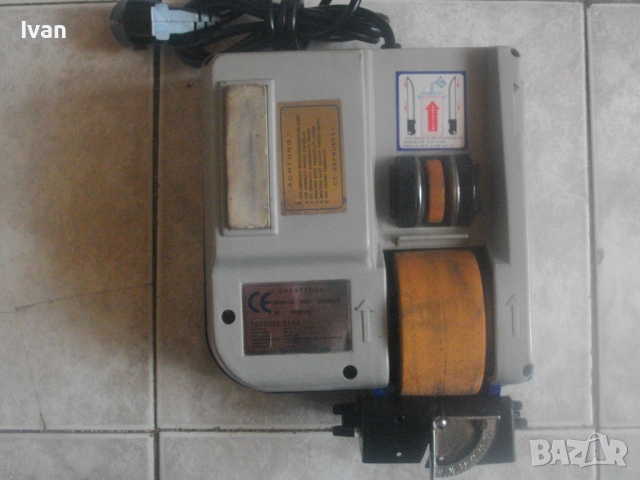 Ел.Точиларска Сухо Заточваща Машина Станция-3 Камъка-Бавна Скорост-60 Вата/200 об/мин-Ъгъл 0-45 Гр, снимка 5 - Други инструменти - 44873336