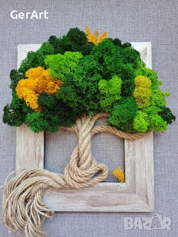 Арт пано "Дървото на живота" от скандинавски мъх, снимка 14 - Декорация за дома - 37545004