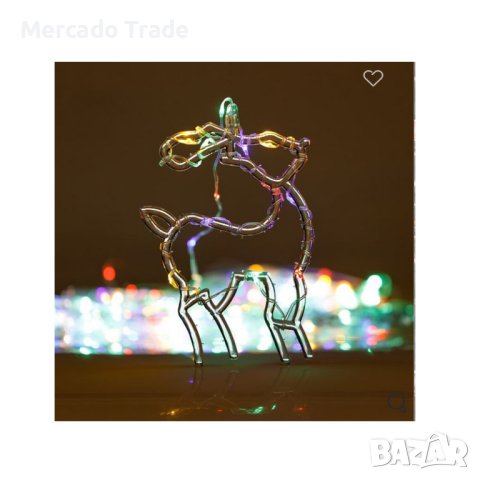 Декоративна коледна LED завеса Mercado Trade, 12 фигурки, 198 крушки, снимка 2 - Лед осветление - 43288980