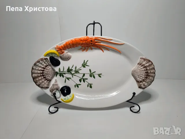   Плато за ордьоври от италианска 3Д керамика