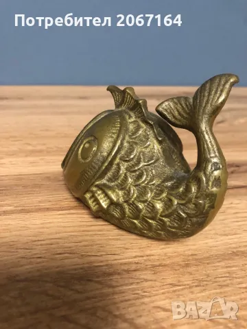 Бронзова риба, снимка 4 - Антикварни и старинни предмети - 48550335