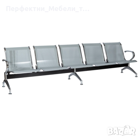 икономична 4-местна метална пейка за чакалня,за коридор,за рецепция, снимка 5 - Столове за офис - 51890551