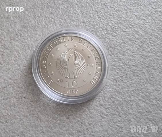 Германия.10 евро.
2012 година. Мед никел .UNC. 5 бройки., снимка 11 - Нумизматика и бонистика - 32512995