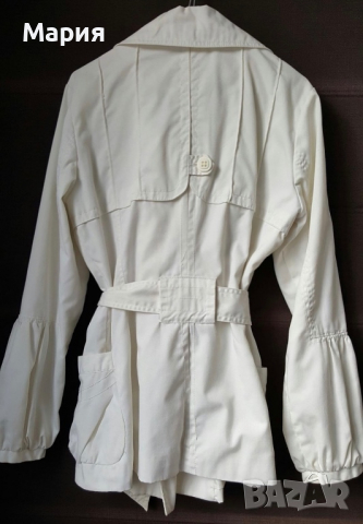 Бял тренчкот Vero Moda, снимка 2 - Шлифери - 36392940