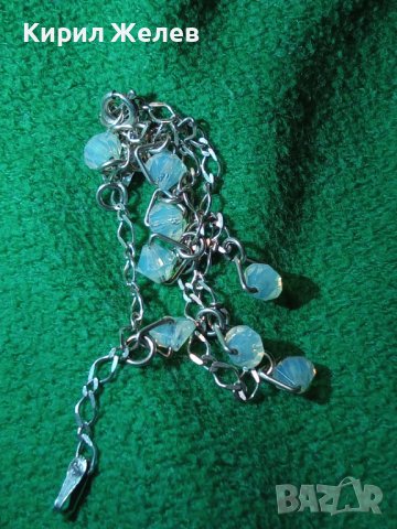 ЕФИРНА СКЪПОЦЕННА СРЕБЪРНА ГРИВНА За ГЛЕЗЕН СРЕБРО 925 с БЯЛА ПОЗЛАТА и ПЛАНИНСКИ КРИСТАЛИ 39964, снимка 18 - Гривни - 42475730