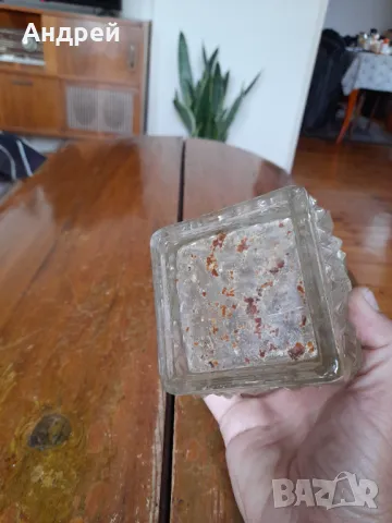 Стара стъклена захарница #6, снимка 5 - Антикварни и старинни предмети - 47760438