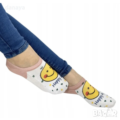 6030 Дамски чорапи терлички Happy day, 35-41 номер, снимка 4 - Дамски чорапи - 51084903
