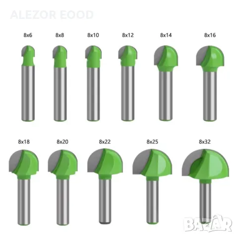 Фрезер овал, d на фрезоване от 6 до 32mm, опашка 8mm, различни видове, снимка 2 - Друго търговско оборудване - 47405568