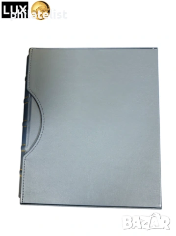 Папка с касета LUX за банкноти с 20 листа - OPTIMA стандарт , еко-кожа - черен, снимка 9 - Нумизматика и бонистика - 53178768