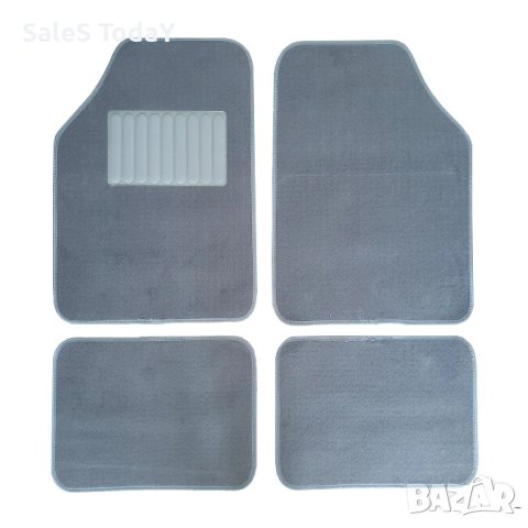 Комплект мокетени стелки, универсални, 4бр, сиви, снимка 1 - Аксесоари и консумативи - 40248646