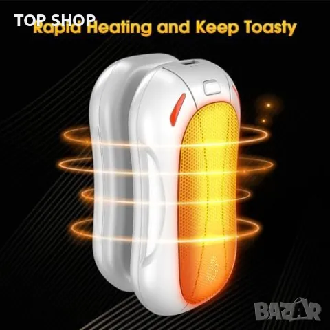 Нов комплект от 2 броя Акумулаторни нагреватели за ръце 5200mAh Подарък, снимка 3 - Друга електроника - 49945193