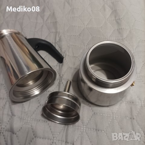 Иноксова кафеварка за индукционен котлон, снимка 6 - Кафемашини - 26344368