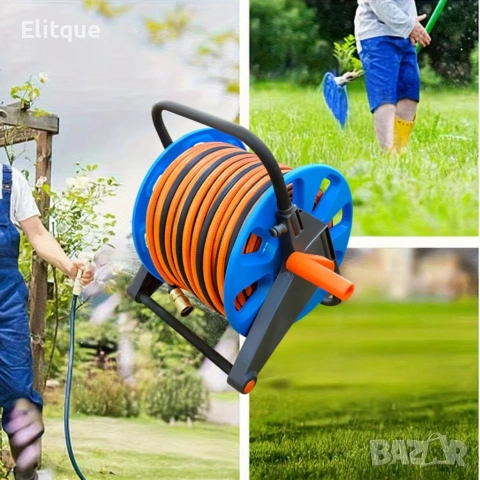 Преносима макара за градински маркуч, снимка 10 - Градински мебели, декорация  - 53371475