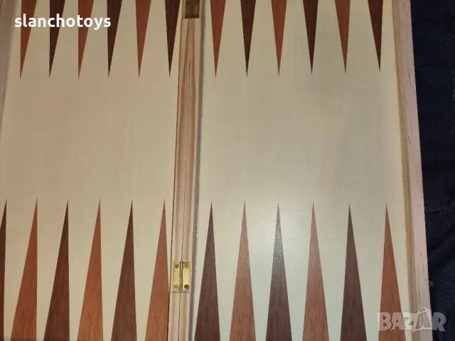 Дървена кутия за шах и табла,фурнир, снимка 1