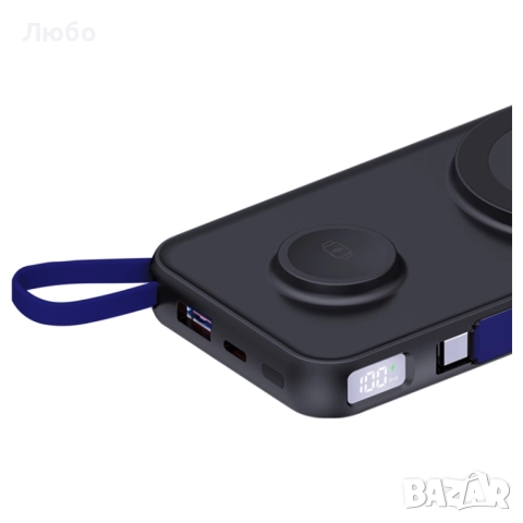 Външна батерия 3MK 10000 mAh, безжично зареждане + подарък, снимка 2 - Външни батерии - 52446474